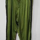 Anthropologie  Diandra Green Satin Pleated Joggers Size 16. B-3 Photo 0