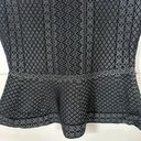 BCBGMAXAZRIA  Jaylenne Black Sweater Knit Peplum Top, EUC, Medium, MSRP $128 Photo 3