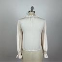 Rebecca Minkoff  Cream Tassel Front Blouse Photo 8