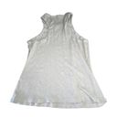 Pilcro  Women's High Neck Pleated White Top Size L Small Pattern Photo 5