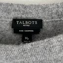 Talbots  Women’s Gray 100% Cashmere Quarter Sleeve Sweater Size Medium Petite Photo 4