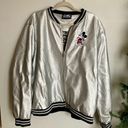 Disney  | Mickey Mouse Metallic Faux Leather Bomber Jacket | Size XXL Photo 7