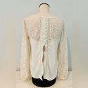 fab'rik Fab’rik Open Back Lace and Embroidered Cream Top size Medium Photo 1