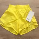 Lululemon Hotty Hot Shorts 4” Lined Neon Yellow Photo 0