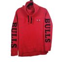 Nba  4 Her Womens Size M Red Chicago Bulls Cowl Neck Sweatshirt Basketball Photo 0