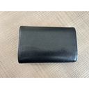 Saint Laurent Yves  Logo Leather Frame Purse Trifold Wallet Photo 4