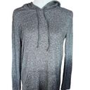 FOR THE REPUBLIC Womens  Denim Soft Spun Jersey Knit Marled Charcoal Hoodie  Sz M Photo 0