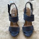 Apt. 9  Blue Suede Platform Open Toe Heels Women's 9M Photo 1