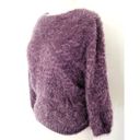 Nine West NWT  Fuzzy Soft Brushed Knit Pullover Sweater Purple Sz M Photo 2