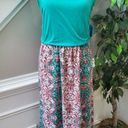 Just Be  Women's Multicolor Floral Polyester Off the Shoulder Long Maxi Dress 2X Photo 11