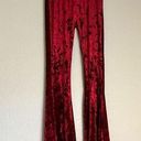 Daisy  Del Sol Pants XS Womens Crushed Velvet Hippie Boho Flare Bell Bottoms Wide Photo 0