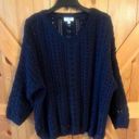 Umgee  Super Soft Plush Chenille Womens S Navy Sweater Top Oversized Fit (2500) Photo 0