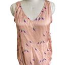 Marc by Marc Jacobs Y2K  Pale Pink Silk Bird PrintSleeveless Blouse Top Large Photo 0