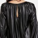 Ramy Brook  Astrid Black Faux Leather Top Photo 1