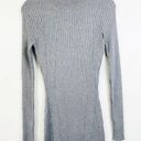 Kendall + Kylie  Gray Ribbed Long Sleeve Keyhole‎ V Neck Sweater Dress Medium Photo 5