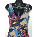 Trina Turk  Women's Abstract Floral Silk Lined Sleeveless Dress Multicolor Small Photo 4