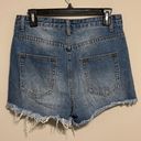 Pretty Little Thing  JEANIE MID WASH EXTREME RIPPED DENIM SHORTS Photo 3