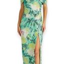 Monique Lhuillier ML  Allie Floral print off the shoulder Lace Midi dress Size 2 Photo 0