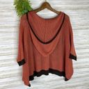 Umgee  Burnt Orange Boho Western Hooded Poncho Shawl Photo 3