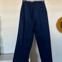 L.L.Bean Vintage High Waisted Navy Pleated Trousers  Photo 7