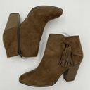 American Eagle  Womens Sz 9 Brown Faux Suede Chunky Heel Ankle Boots Photo 0