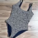 Everlane  | The Square-Neck One-Piece Navy Tiny Floral Low Back Econyl | Small Photo 2