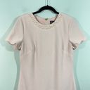 Karl Lagerfeld  Women's Blush Pink Pearl Neckline Short Sleeve Dress Photo 1