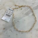 Madewell NWT  Paperclip Chain Necklace In Vintage Gold Photo 3