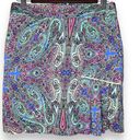 Peter Millar Pleated Paisley Skort Skirt Golf Tennis Pickleball Women's 4 NWOT Photo 0