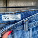 ZARA  The 90's Bermuda Long Line Frayed Hem Jean Shorts Size 8 Photo 1