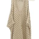 Bishop and Young  Womens Crochet Open Knit Off The Shoulder Swim Coverup Top Size L Photo 0