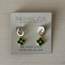 Rachel Zoe NWT  Van cleef & arpels 18k gold over sterling silver clover earrings Photo 2