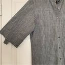 Vince  Gray Cotton Blend Button Down Shift Dress Size Medium Photo 3