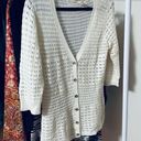 DKNY Knit Cream Cardigan Photo 1