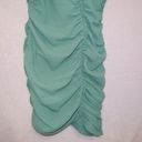 Blush Boutique  Green Tie Shoulder Sleeves Ruched Bodycon Mini Dress size large Photo 2