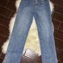 Pretty Little Thing Pretty little things Tall mid wash split hem jeans sz 12 Tall Photo 1