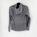 Athleta  Victory Fitted Hoodie Jacket Sz S Gray Thumbholes Zip Up Pockets Hooded Photo 4