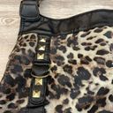 Payless Black with Brown & Tan Leopard Print 100% Vinyl Shoulder Bag Multiple Photo 2