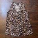 W By Worth W Worth brown & gray leopard print silk sleeveless blouse size 2 Photo 4