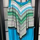 New York & Co. Double Layer Sleeveless Tank Top Blue Green Small Photo 0