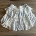 Love Shack Fancy  S White Tiered Cottage Core Mini Skirt Photo 5
