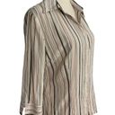 Apt. 9  Petite Women Sz Medium Petite Striped Collared Shirt Button Up (16-239P) Photo 1