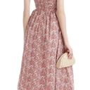 J.Crew  Liberty of London Tie Front Strapless Midi Dress Red June's Meadow Sz 10 Photo 2