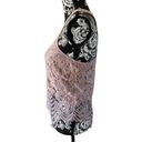 EXPRESS  Peek A Boo Macrame Tank Top Racerback Lace Floral Photo 2