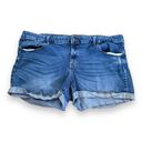 Ava & Viv 5/$35    Womens Shorts Sz 20W Power Stretch Midi Cuffed Blue Denim Jean Photo 1