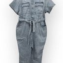 Good American NWT  Fit For Success Belted Denim Jumpsuit Blue Short Sleeve 3XL Photo 3