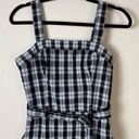 Hollister Size S Plaid Belted Waist Mini Dress Black White Academia Y2K Preppy Photo 4