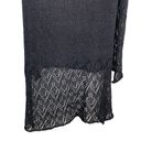 Liz Claiborne  Scarf Wrap Black Crochet 78" x 24" New Photo 1