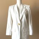 Oleg Cassini  | White Blazer Jacket Sz 4P Photo 0