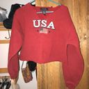 Vintage Red USA Sweatshirt Photo 1